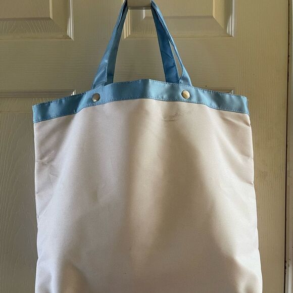 Dolce &Gabbana light Blue large tote bag white and blue with silver prints - Picture 2 of 15